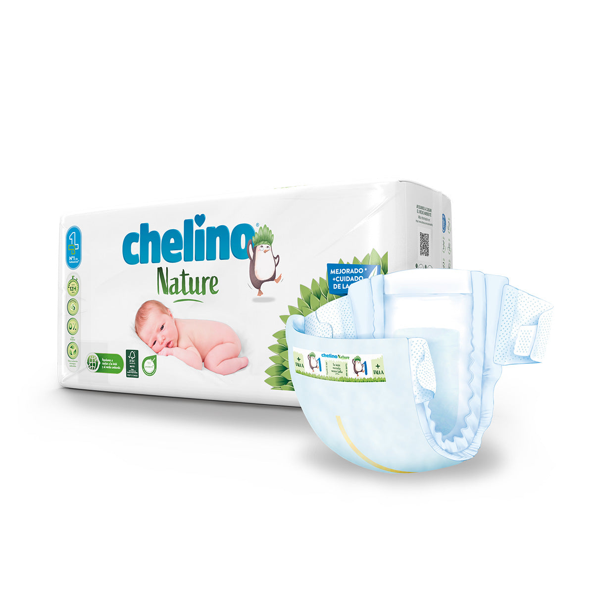 Pack 6x Pañales T1 1-3 kg Chelino Nature 28 Uds
