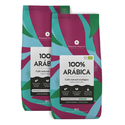 2er-Packung 100 % Arabica Bio-Kaffeebohnen von Planeta Huerto, je 1 kg