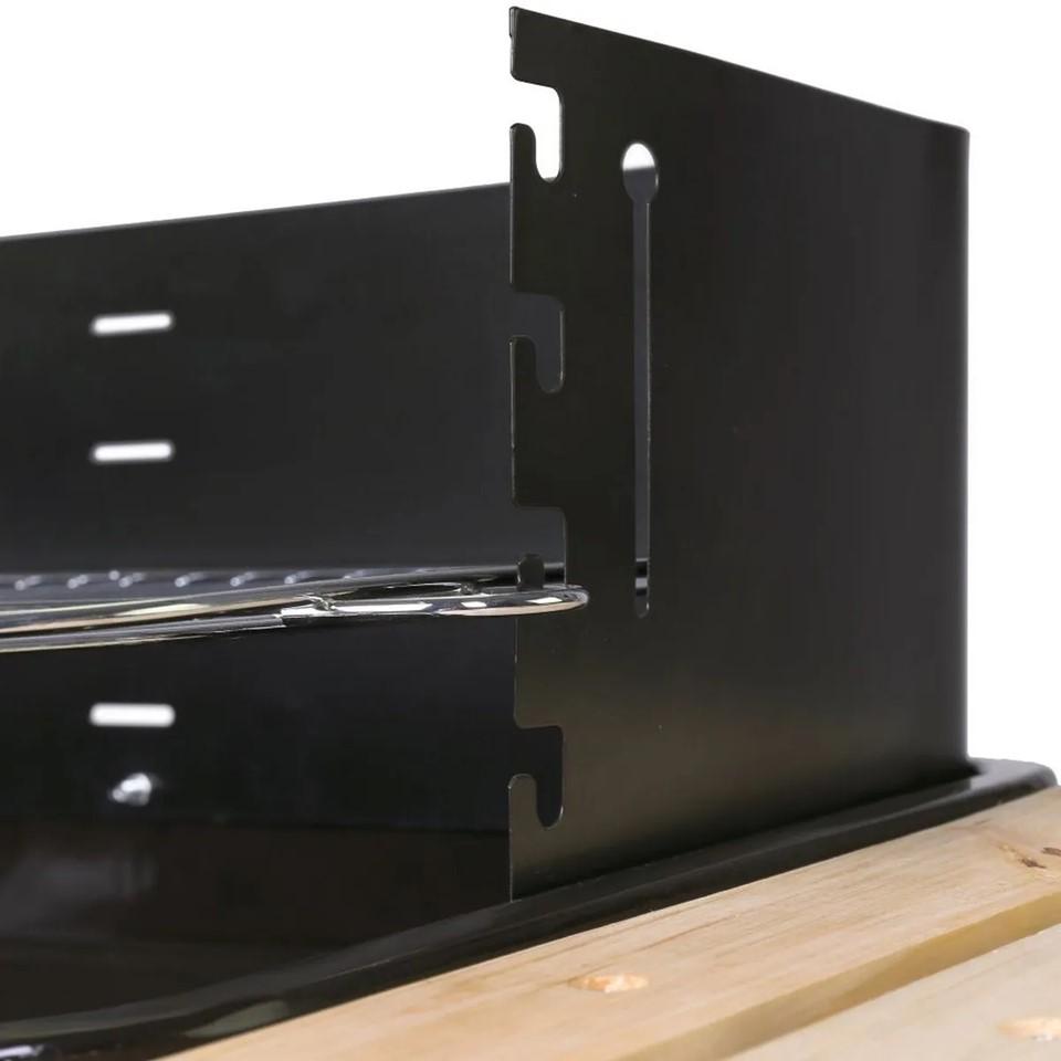 Holzkohlegrill Rect. Schwarzer Wagen 67 x 38 x 83 cm Ldk Garden