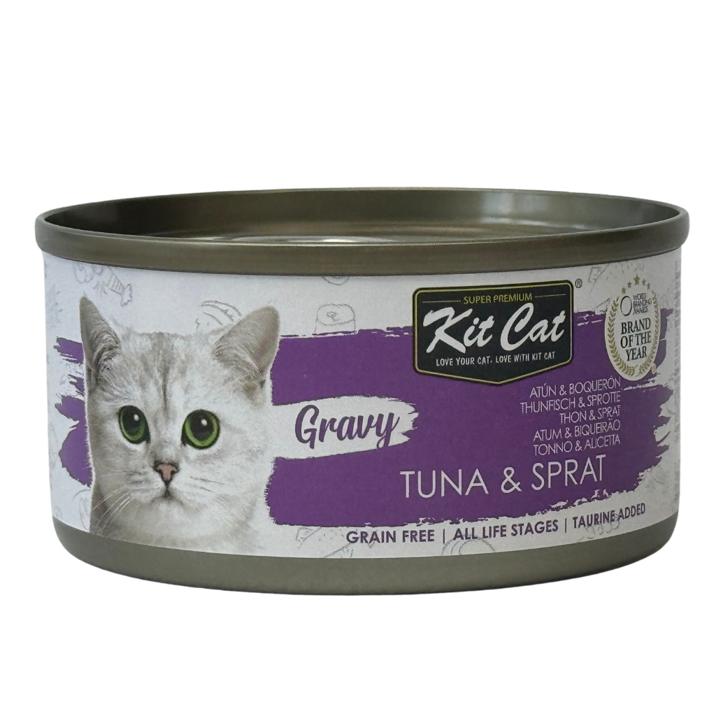 Kit Cat blikje Gravy - Tonijn & Ansjovis 70 g Natvoer voor katten in saus