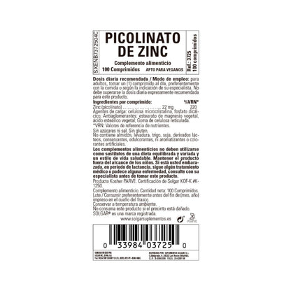 Confezione da 2 Zinco picolinato, 100 compresse da 22 mg