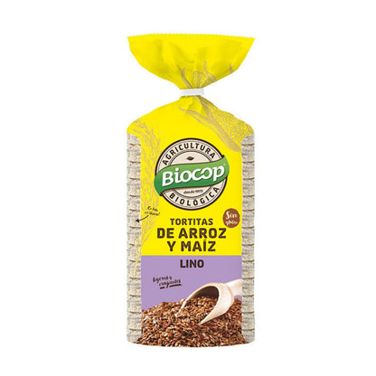 Crêpes au riz et au maïs avec lin Biocop 200 g