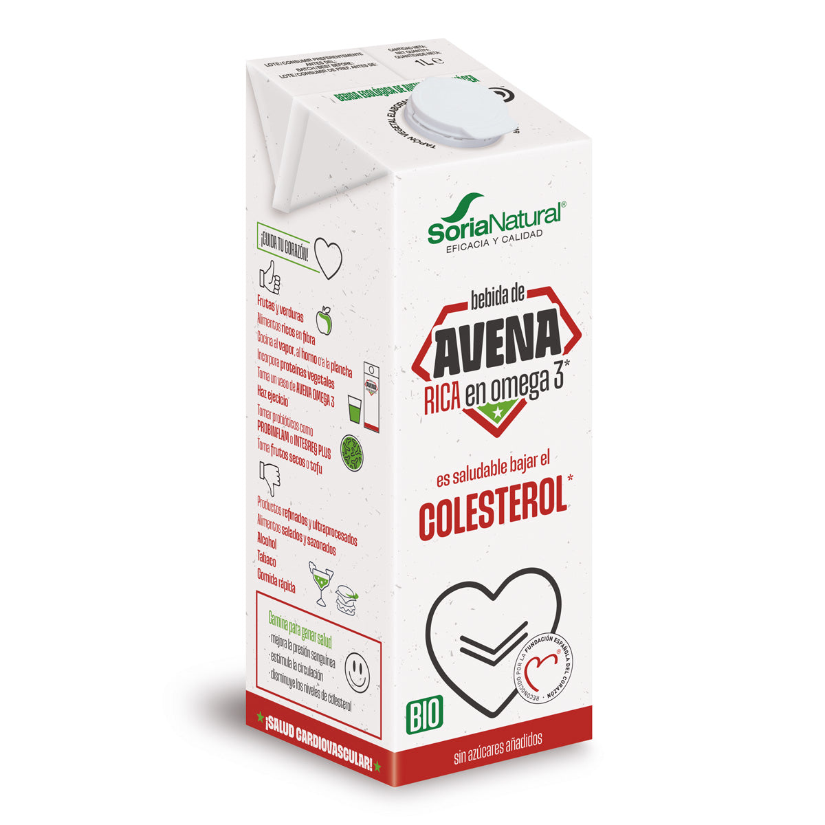 Bevanda biologica all'avena ricca di Omega 3, Soria Natural, 1 L
