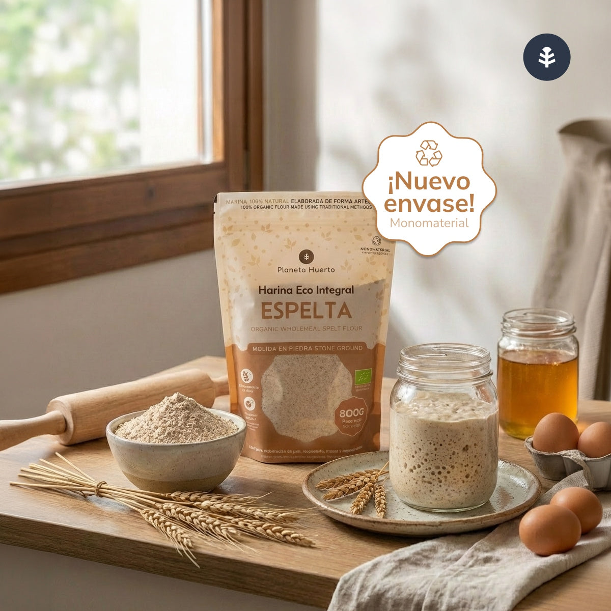 Volkoren speltmeel Eco Planeta Huerto 800 g