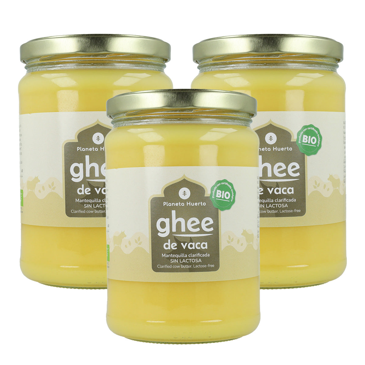 Packung 3xGhee geklärte Butter ECO Planeta Huerto 500 gr