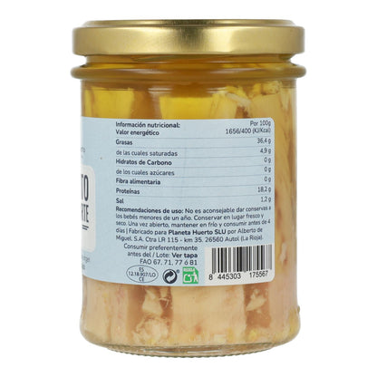 Pack of 12 ECO Planeta Huerto White Tuna in Olive Oil 200 g