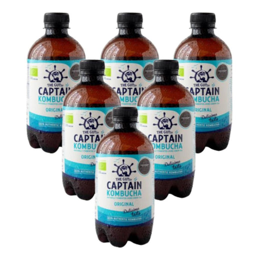 6er-Pack Original BIO Kombucha Getränk Captain Kombucha 6L