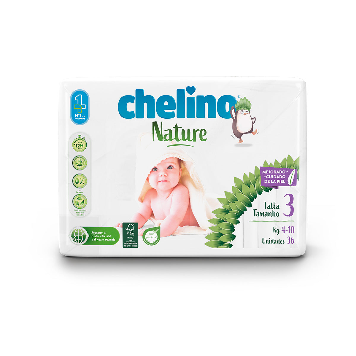 Chelino Nature Nappies T3 4-10 kg, 36 pcs