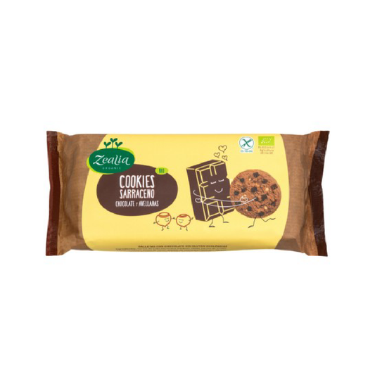 Biscuits sans gluten au sarrasin, chocolat et noisettes BIO Zealia 130 g