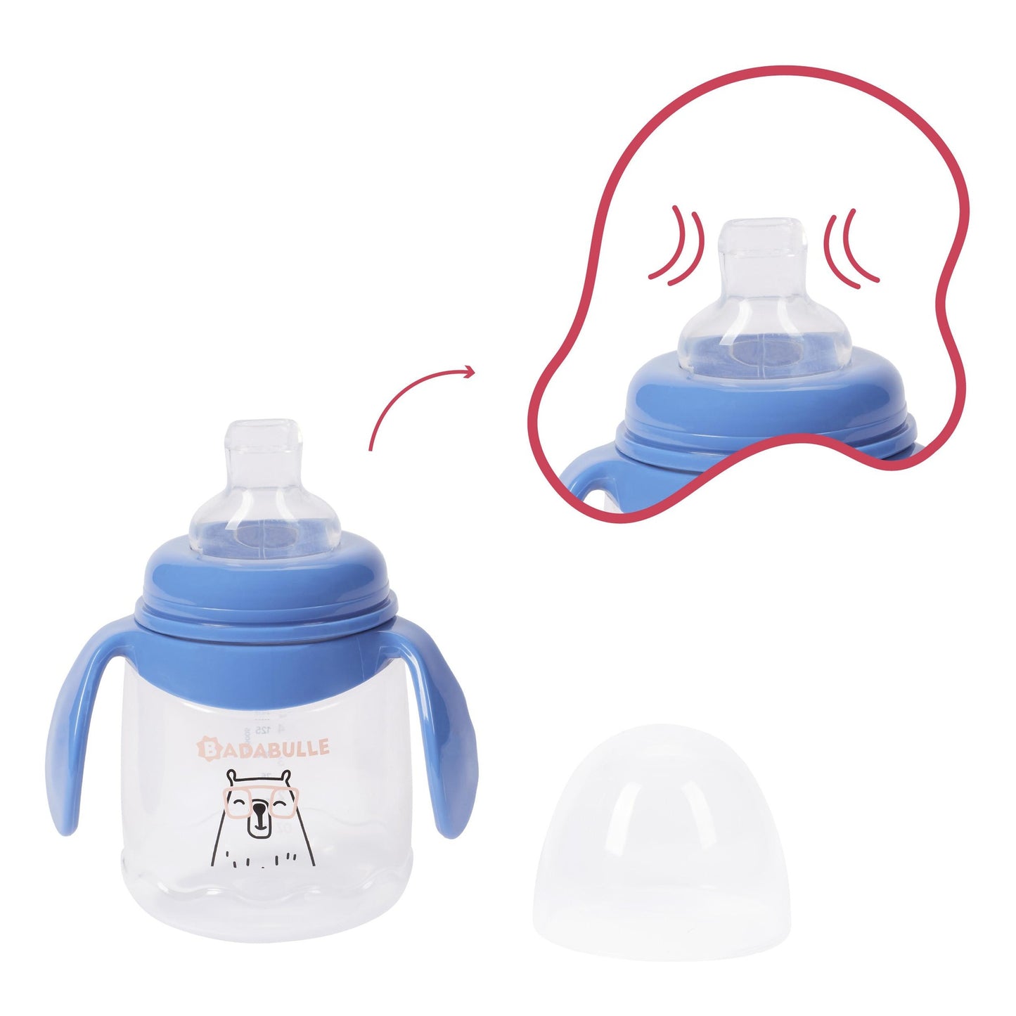 Lot de 2 tasses anti-fuites Badabulle