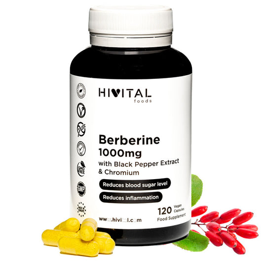 Berberine 1000 mg Hivital 120 vegan capsules