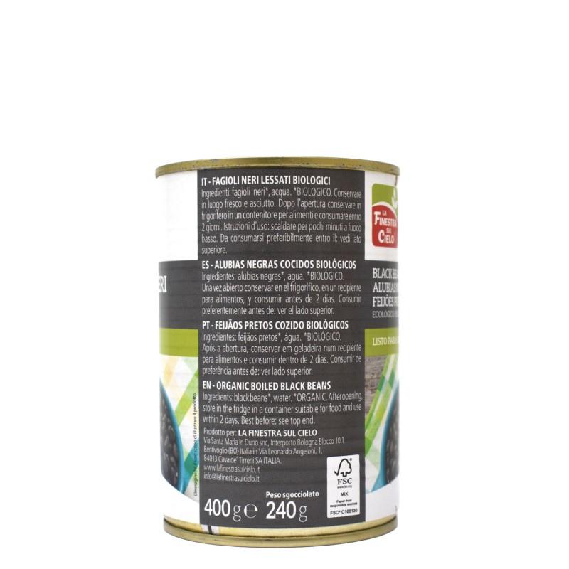 La Finestra Sul Cielo schwarze Bohnen aus der Dose 400g