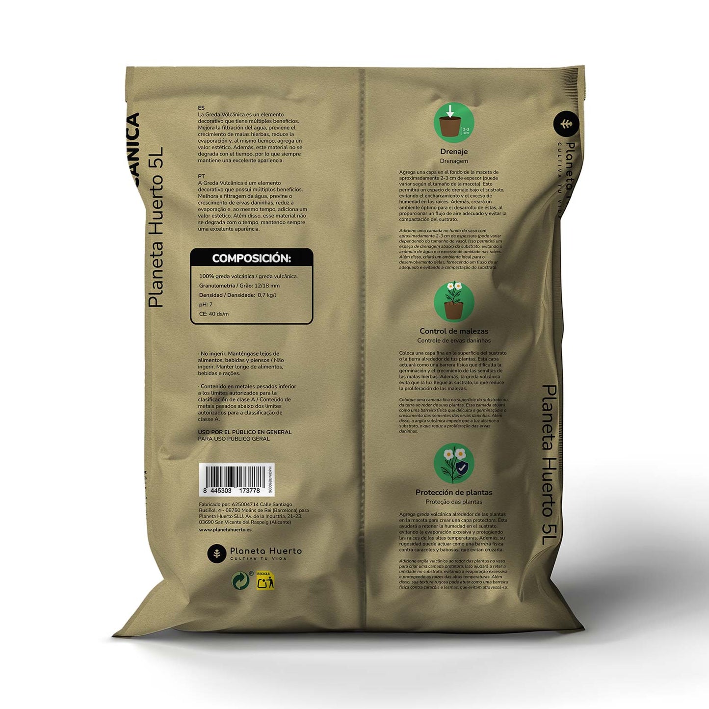 Vulkanisches Fett Planeta Huerto 5 Liter