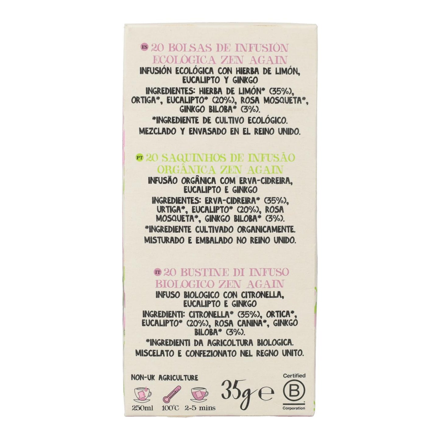 Feel Zen Organic Cupper Tea 20 bags