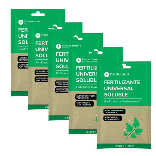 Pack d'engrais universel soluble Planeta Huerto 5 unités pour 25 l
