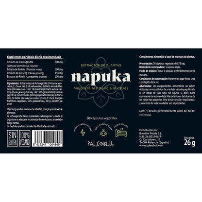 Napuka Adattogeni Mix Paleobull 30 capsule Napuka 30 capsule