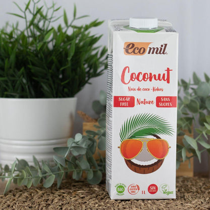 Bevanda vegetale al cocco senza zucchero, senza glutine e senza lattosio Ecomil 1L