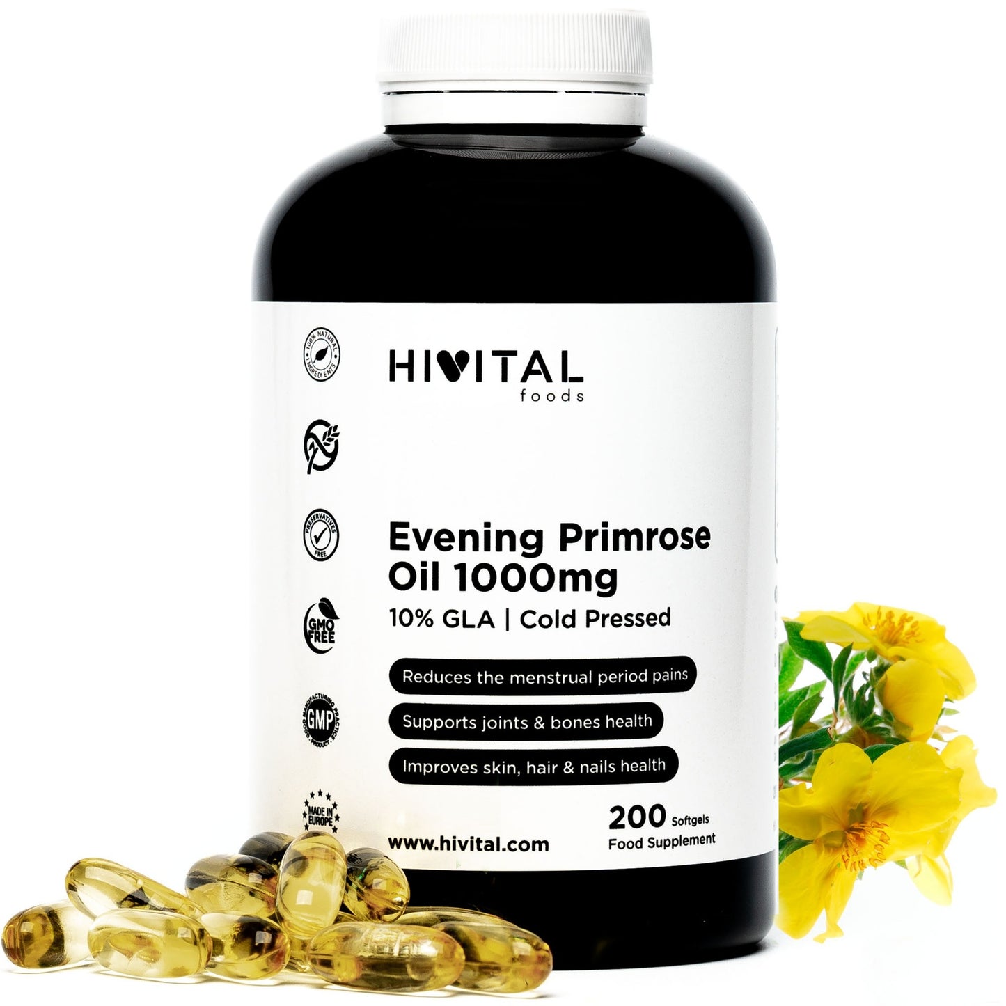 Olio di enotera 1000 mg Hivital 200 capsule