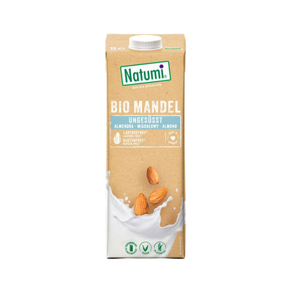Pack of 6 Natumi Organic Unsweetened Almond Drink 1 L
