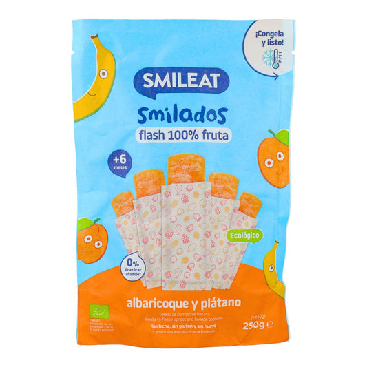 SMILADO Aprikose und Bio-Banane, Kinder-Eiscreme aus 100 % Frucht SMILEAT