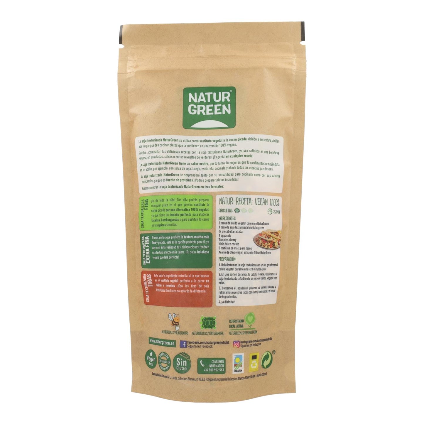 Texturierte Sojastreifen Bio NaturGreen 115 g