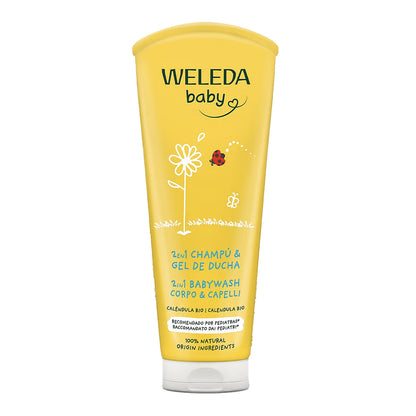 Weleda Shampooing et gel douche pour bébés à la calendula 200 ml