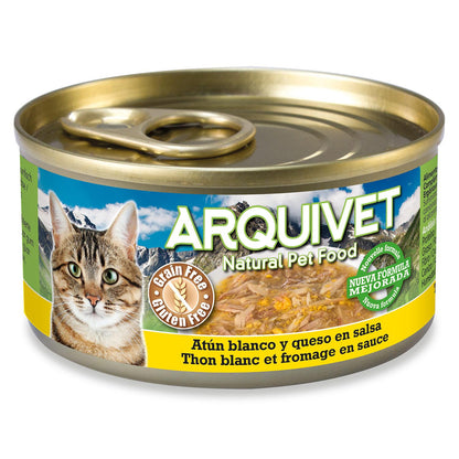 Tonno bianco e formaggio in salsa Arquivet 80 g Cibo umido per gatti