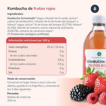 Confezione 6x Kombucha ECO Frutti Rossi Planet Orchard 330 ml