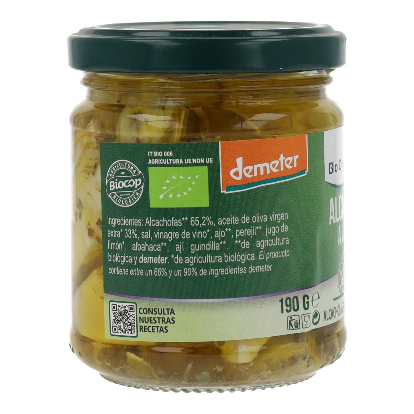 Gegrillte Artischocken in Öl Bemeter Bio Organica Italia 190 g