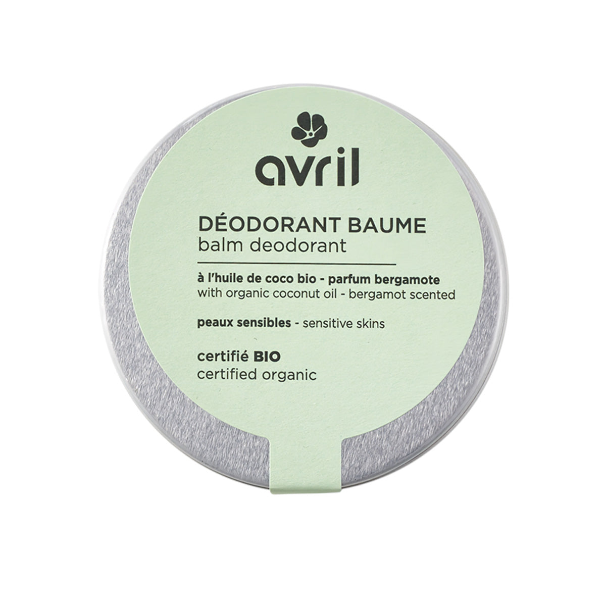 Deodorant balm for sensitive skin with bergamot, Avril, 85 g