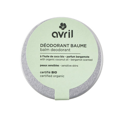 Deodorant balm for sensitive skin with bergamot, Avril, 85 g