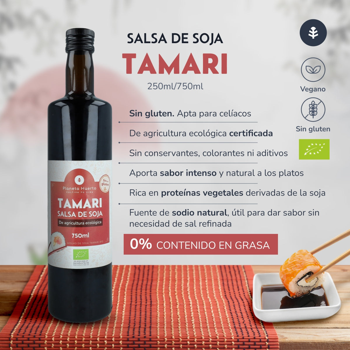 Planet Garden ECO Tamari Sauce soja 250 ml