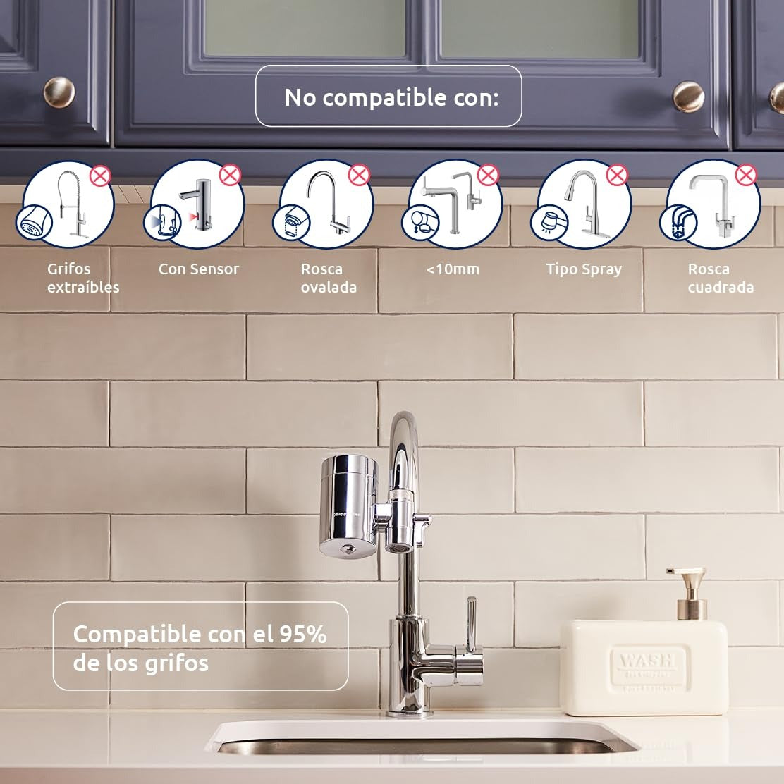 Filtro per rubinetto EcoPro Chrome SMR Tappwater