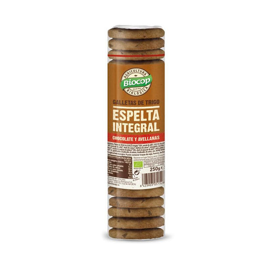 Biscuits complets à la farine d'épeautre, au chocolat et aux noisettes Bio Biocop 250 g