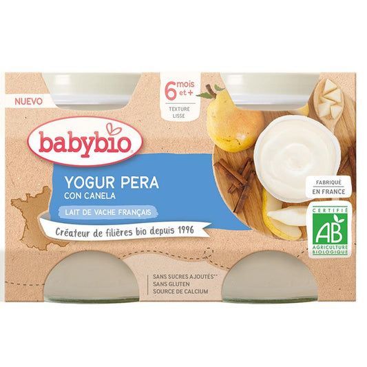 Birnenjoghurt mit Zimt und Kuhmilch 2 x 130 g Bio. Babybio