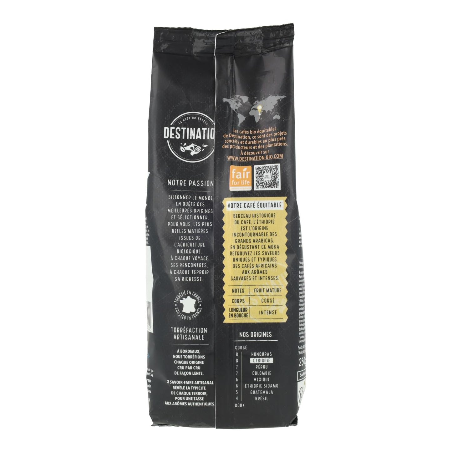 Caffè macinato Etiopia Moka 100% Arabica BIO Destination 250 g