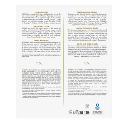 Coffret cadeau soin visage précieux argan bio & acide hyaluronique, So 'Bio