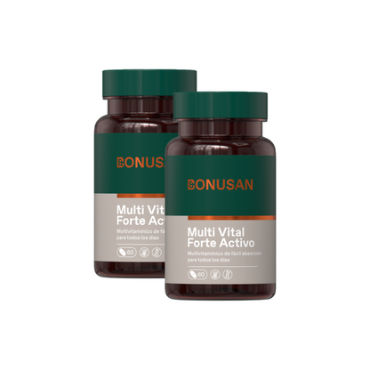 Pakket 2x Multivital Forte Activo, Bonusan, 60 tabletten