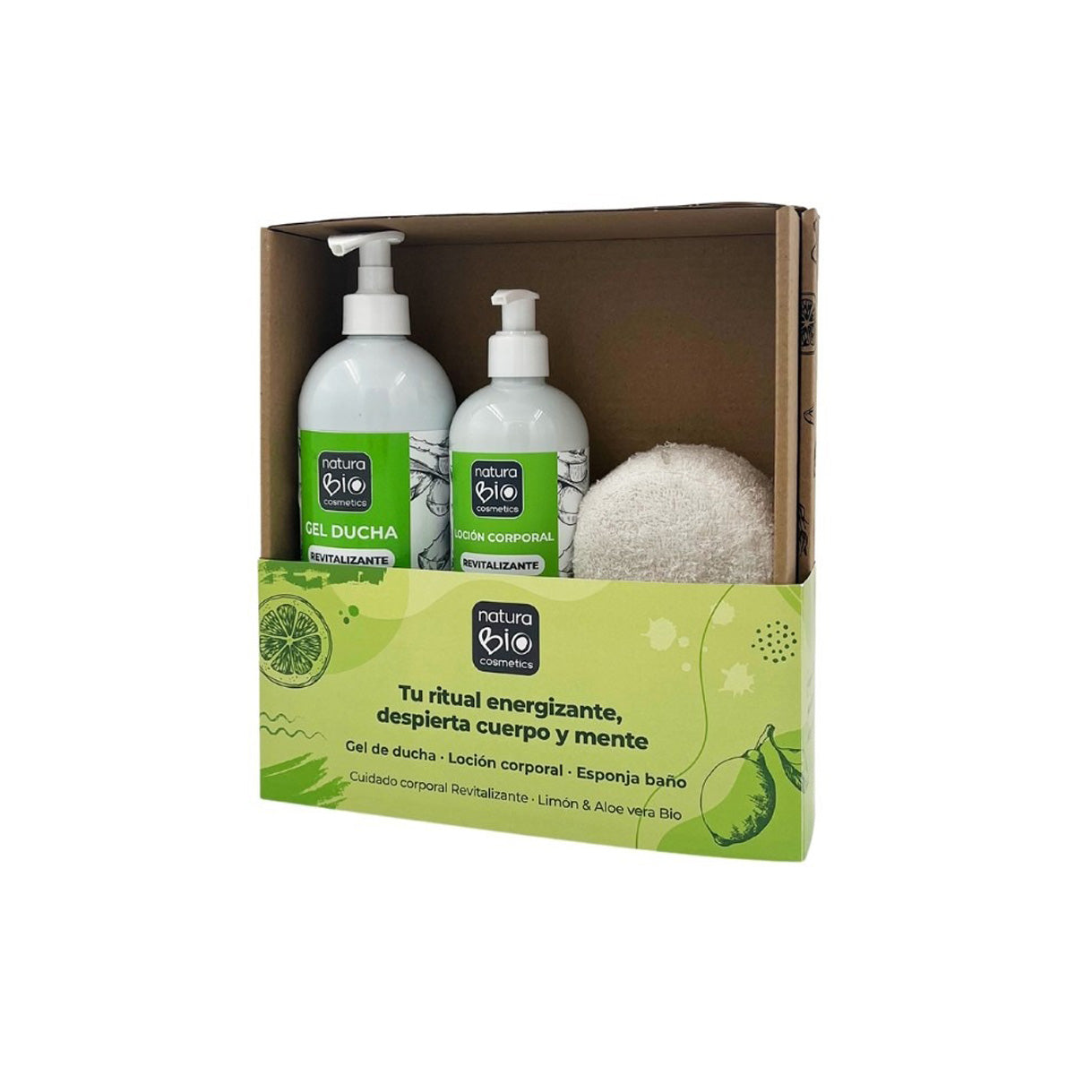 Julklappskista för hygien och kroppsvård Revitaliserande + Presentask NaturaBIO Cosmetics