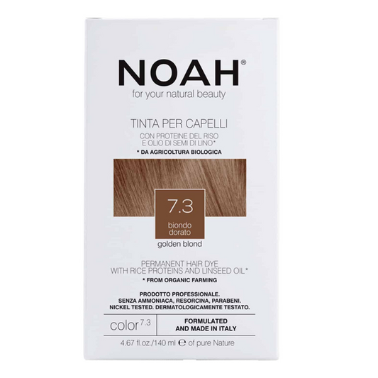 Teinture capillaire blond doré Noah 140 ml (7,3)