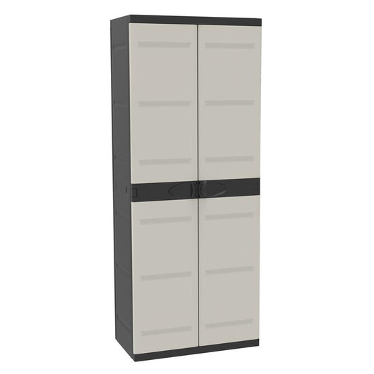 Schrank mit 4 Einlegeböden, 70 cm, Titanium Plastiken, schwarz (generalüberholt)