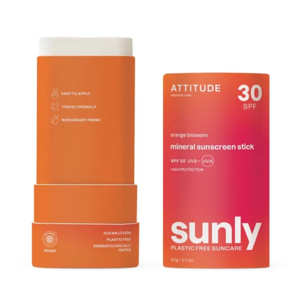 Solkrämstick med apelsinblomma 30 SPF Attitude 60 g
