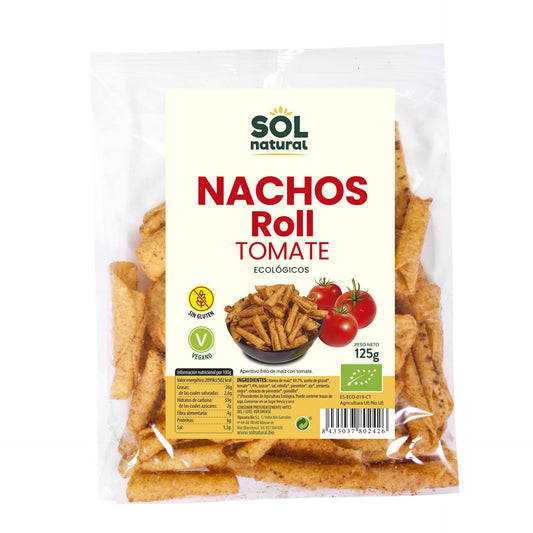 Nachos roulés au maïs et à la tomate bio sans gluten Sol Natural 125 g