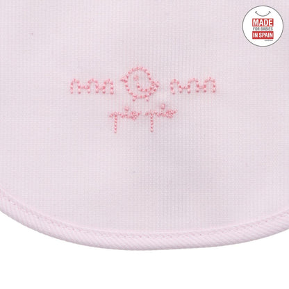 Square bib with Velcro, light blue, 20x26 cm. Colour: pink