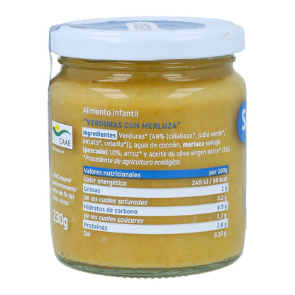 Tarrito BIO de Verduras con Merluza +6 meses Smileat 230g