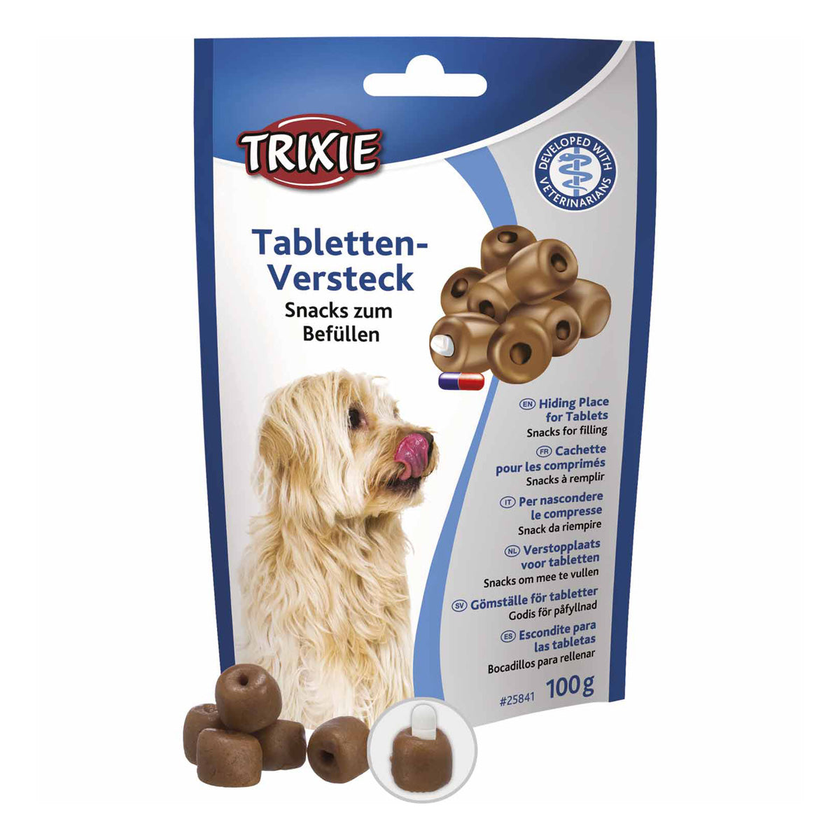 Verstopplaats voor tabletten, snacks om te vullen, 100 g