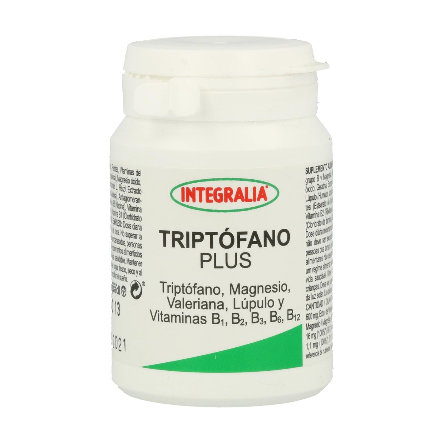 Tryptophan Plus med magnesium, valeriana och B-vitaminer Integralia, 50 kapslar