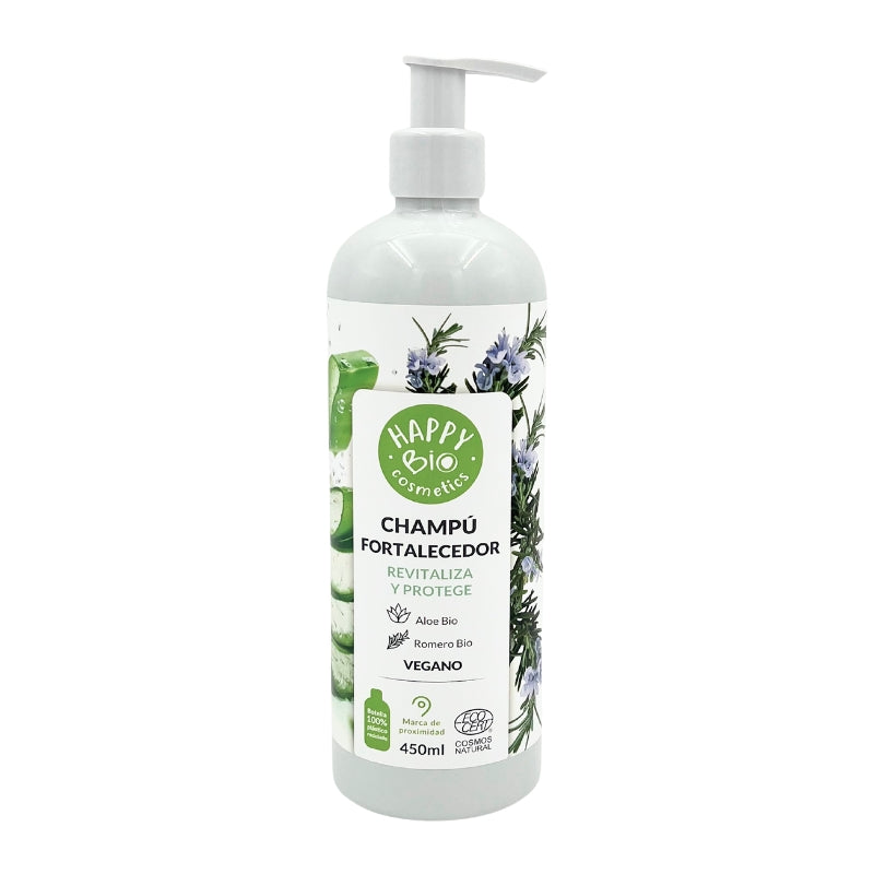 Shampoo rinforzante al rosmarino e aloe vera BIO HappyBio 450 ml