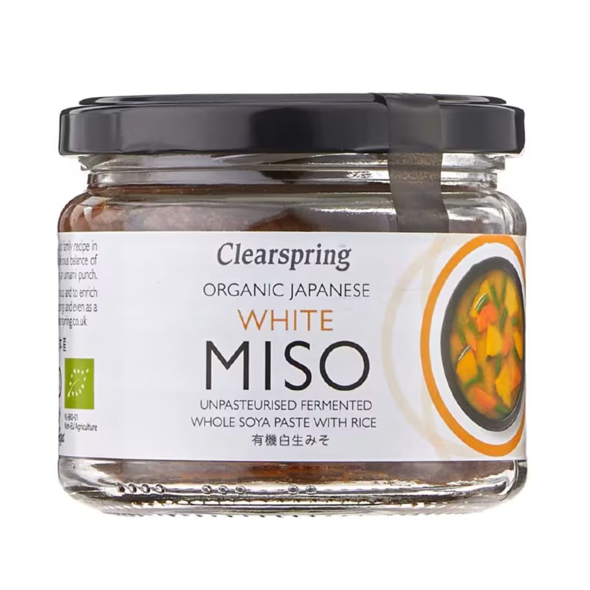 Unpasteurisiertes weißes Miso, Bio Clearspring Glas, 270 g