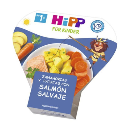Confezione x 2 Carote e patate con salmone selvatico Bio HIPP 250 g